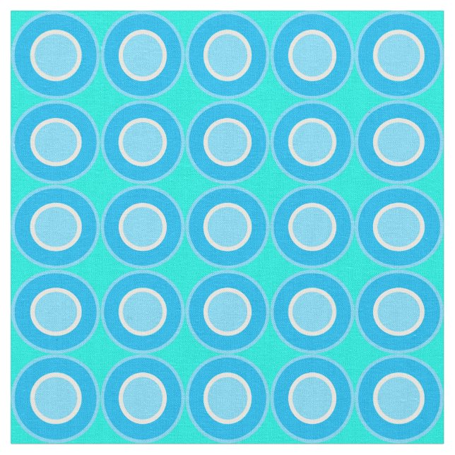 Blaue Donuts mit türkisfarbenen Flecken Stoff (Nahaufnahme)