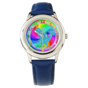 Blaue Drache-Kinder passen kundenspezifischen Armbanduhr