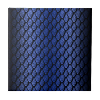 Blaue Drache-Skalen Fliese