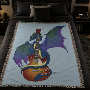 Blaue Drache Sunburst Gitarrenmusik Decke