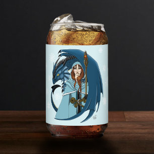 Blaue Drachen-Zauberin Schneeflocken Dosenglas