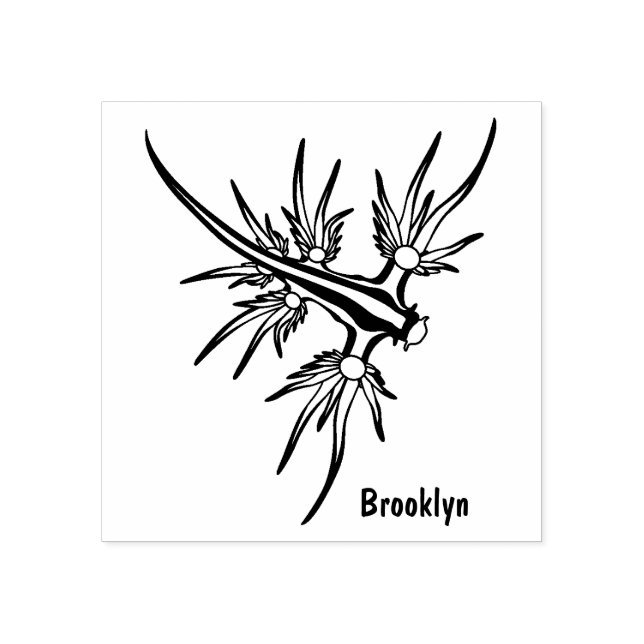 Blaue Drachendarstellung Gummistempel (Prägung)