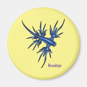 Blaue Drachendarstellung Magnet