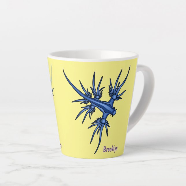 Blaue Drachendarstellung Milchtasse (Rechte Ecke)