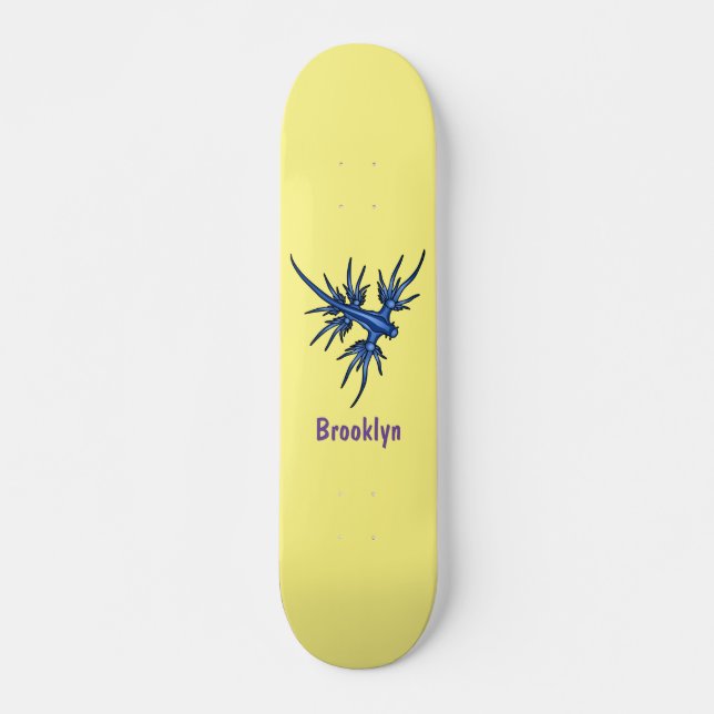 Blaue Drachendarstellung Skateboard (Vorne)