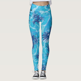 Blaue Drachenkreatur Leggings