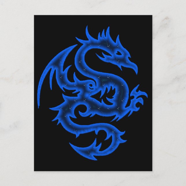 BLAUE DRAGON POSTKARTE (Vorderseite)
