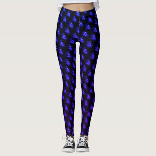Blaue Drehung Leggings