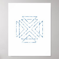 Blaue Dreiecke Moderne Kunst