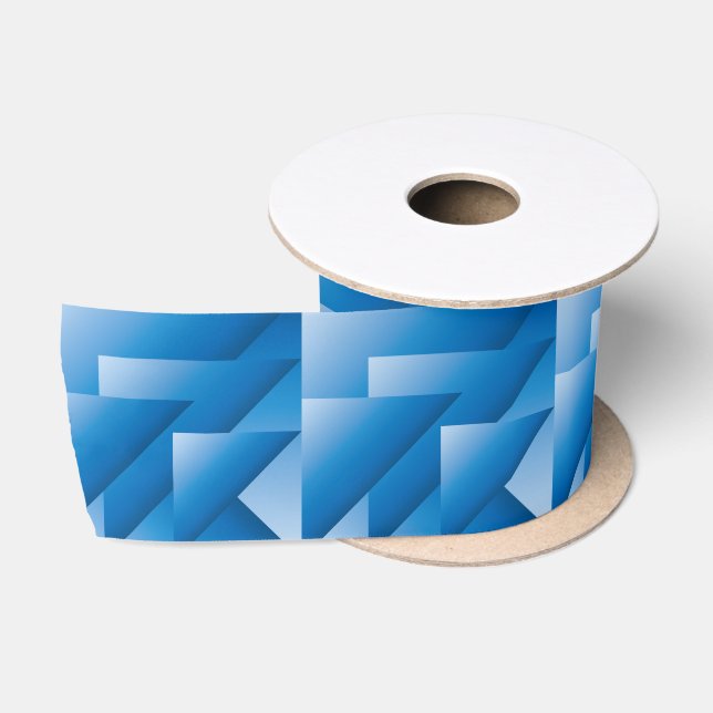 Blaue Dreiecke Satinband (Spule)