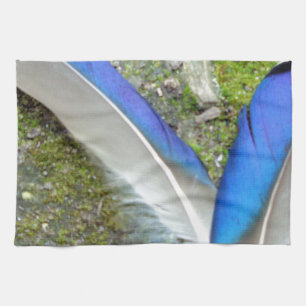 Blaue Duckfedern, Tier, Vogel Handtuch