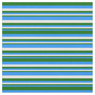 Blaue, dunkelgrüne und weiße Streifen Stoff