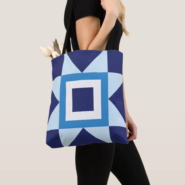 Blaue dunkle Sterne Textur Mode cooler Nachtjunge  Tasche (Von Nahem)