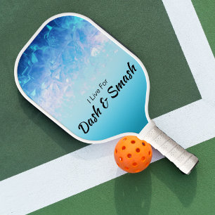 Blaue Edelsteine Funkelnde Ombre Dash & Smash Pickleball Schläger
