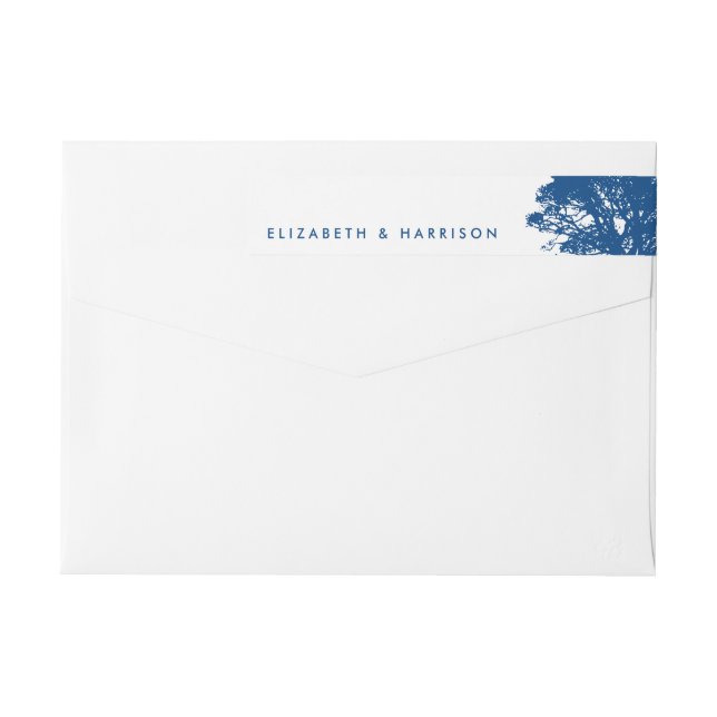Blaue Eiche, rustikale und minimalistische Hochzei (Rückseite)