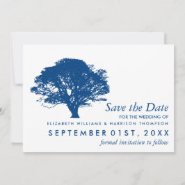 Blaue Eiche, rustikale und minimalistische Hochzei Save The Date