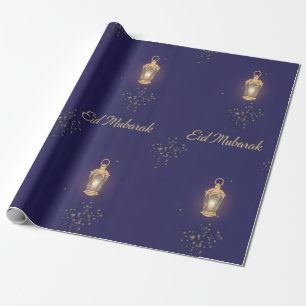 Blaue Eid-Geschenkpapier Geschenkpapier