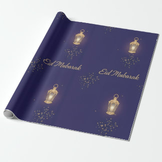 Blaue Eid-Geschenkpapier Geschenkpapier