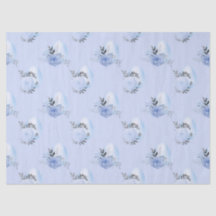 Blaue Eier und Blume auf der Blue Decoupage