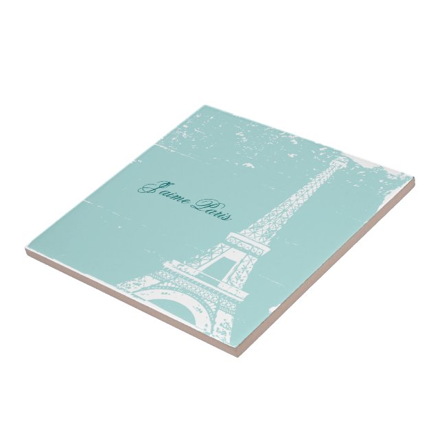 Blaue Eiffelfliesen und Trivets Fliese (Seite)