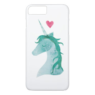 Blaue Einhorn-Magie mit Herzen Case-Mate iPhone Hülle