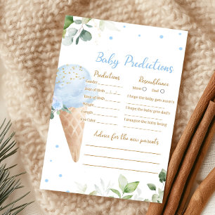 Blaue Eiscreme-Baby-Shower-Baby-Vorhersage-Spiel