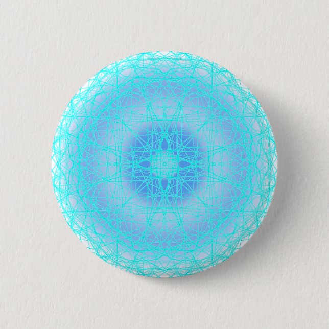 Blaue Eiskreuz-Ball Button (Vorderseite)