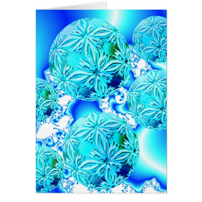 Blaue Eiskristalle, abstraktes Aqua-azurblaue (Vorne)