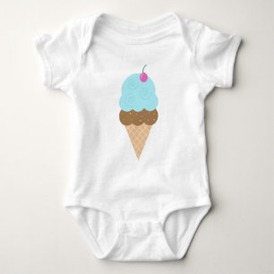 Blaue Eistüte Baby Strampler