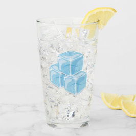 Blaue Eiswürfel Trinken Glas