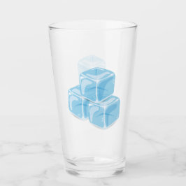 Blaue Eiswürfel Trinken Glas