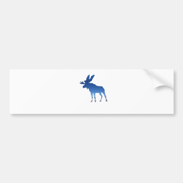 blaue Elche Autoaufkleber (Vorne)