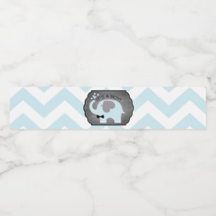 Blaue Elefant Bogen-Krawatte Zickzack Baby-Dusche