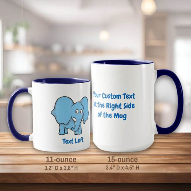 Blaue Elefanten-Cartoon-Tasse Tasse (Von Creator hochgeladen)