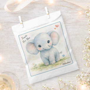 Blaue Elefanten-Safari-Gentle-Giant-Baby-Party Geschenktütchen