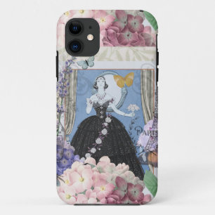 Blaue elegante Frauenblumenrobe elegant Case-Mate iPhone Hülle