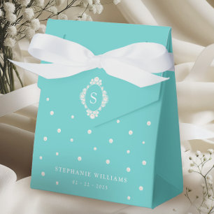 Blaue elegante Geschenkboxen für Brautparty Geschenkschachtel
