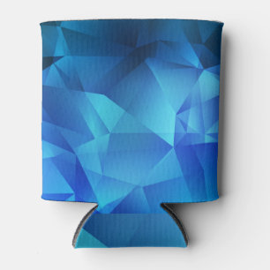 Blaue Eleganz: Vintages Dreieck Halftone Dosenkühler