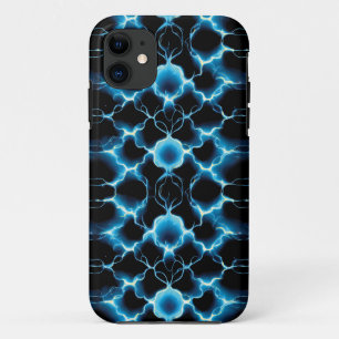 Blaue elektrische Synapse Wiederholungsmuster Case-Mate iPhone Hülle