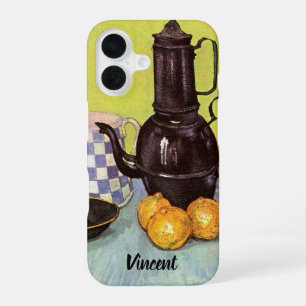 Blaue Emaille-Kaffeekanne von Vincent van Gogh iPhone 16 Hülle