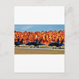 Blaue Engel-Feuerwand Postkarte