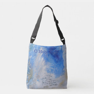 Blaue Engelflügel, sanft präsentiert Aquarell  Tragetaschen Mit Langen Trägern