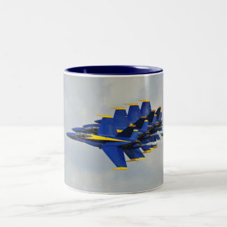 Blaue Engels-Tasse Zweifarbige Tasse