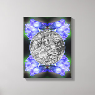 Blaue Enzian-Blumenrahmen Erstellen Sie Ihr eigene Leinwanddruck