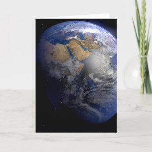 Blaue Erde aus dem Weltraum Inspirierend Karte