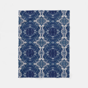 Blaue Erde geometrische Kunstdecke Fleecedecke