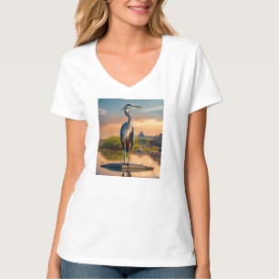 Blaue Erhabenheit – Der Reiher des Lichts T-Shirt