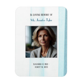 Blaue Erinnerung Elegantes Beerdigungsgedächtnis Magnet
