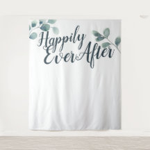 Blaue Eukalyptus-Hochzeitshintergrund für ein glüc