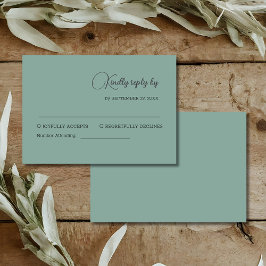 Blaue Eukalyptus-Hochzeitskarte RSVP Karte
